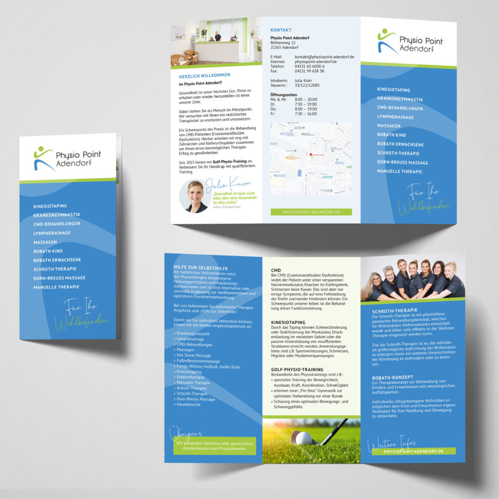 Flyer Trifold | Physiopoint Adendorf